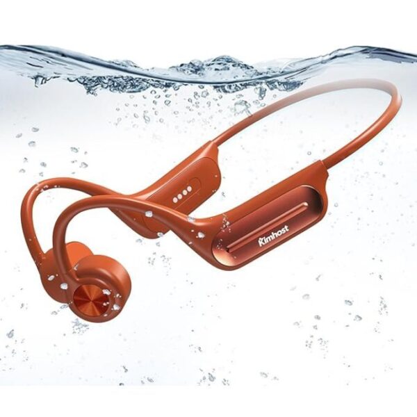 KIM HOST Swimming Bone Conduction Open-Ear Headphones Bluetooth 5.3 Sport Headset 32GB MP3 Player IP68 Waterproof