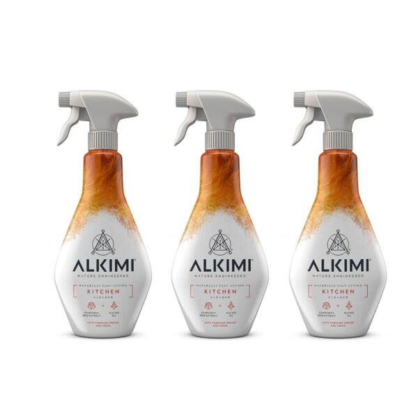 ALKIMI Kitchen Cleaner Spray x3 – Nature-Engineered Degreaser Spray with Anti-Microbial, Anti-Septic and Anti-Fungal Properties