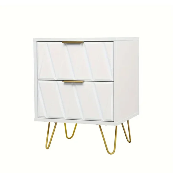 Modern White Bedside Table, Suitable For Enhancing The Beauty Of The Living Room Or Bedroom