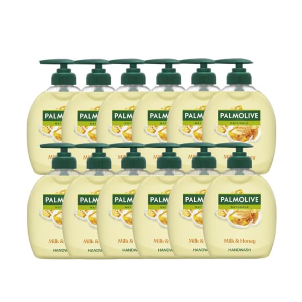 Palmolive Naturals Milk & Honey Liquid Hand Soap 12x300ml multipack
