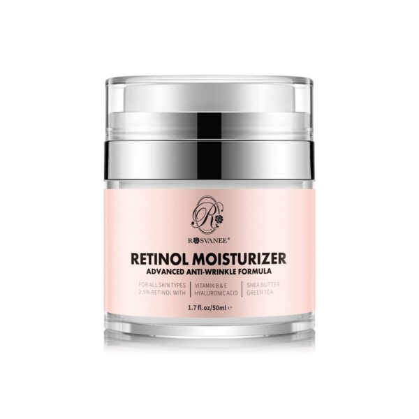 ROSVANEE Retinol Moisturizer Anti Aging Cream for Face, Neck and Eye with 2.5% Retinol, Hyaluronic Acid and Vitamins E & B5