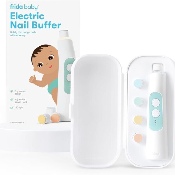 Frida Baby Electric Nail Trimmer, Safe & Easy Electric Nail File, Baby Nail Clipper Kit Suitable for Newborns, Toddler, and Children,