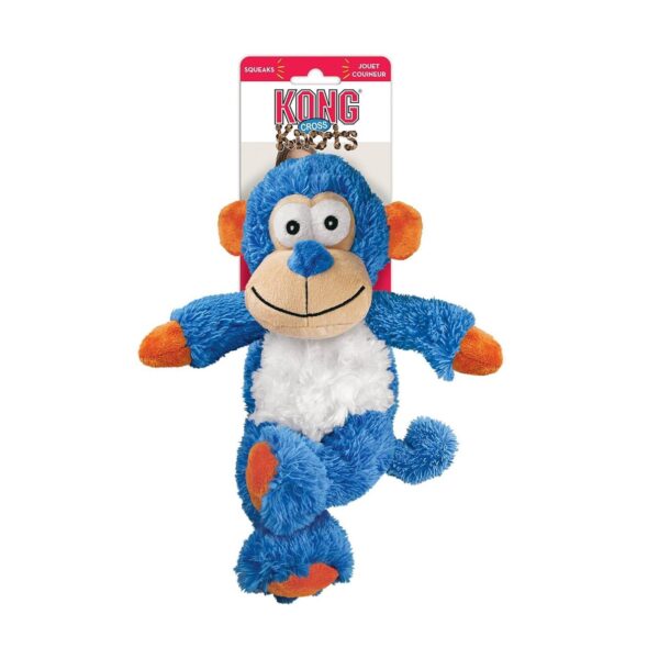 KONG - Cross Knots Monkey - Internal Knotted Ropes and Minimal Stuffing for Less Mess - For Small and Medium Dogs